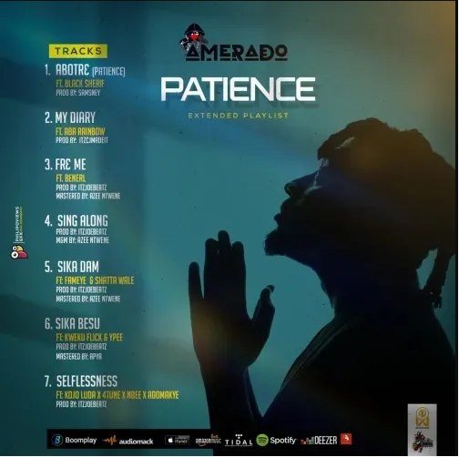 Amerado – Patience (EP) (Full Album) Tracklist
